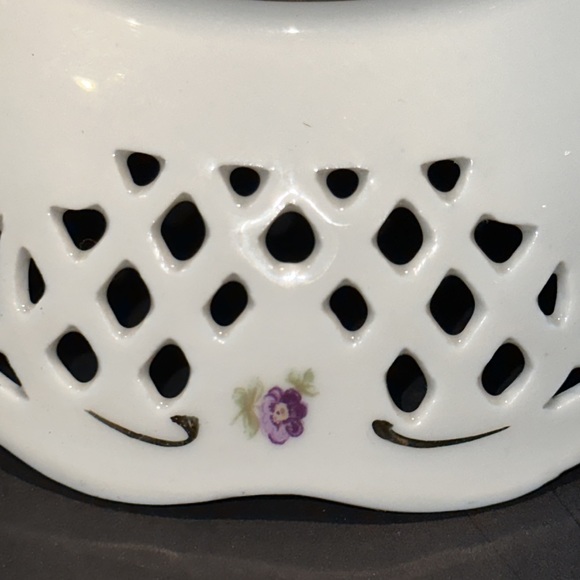 Schumann Arzberg Germany Floral Reticulated Trinket Plate - Picture 4 of 8